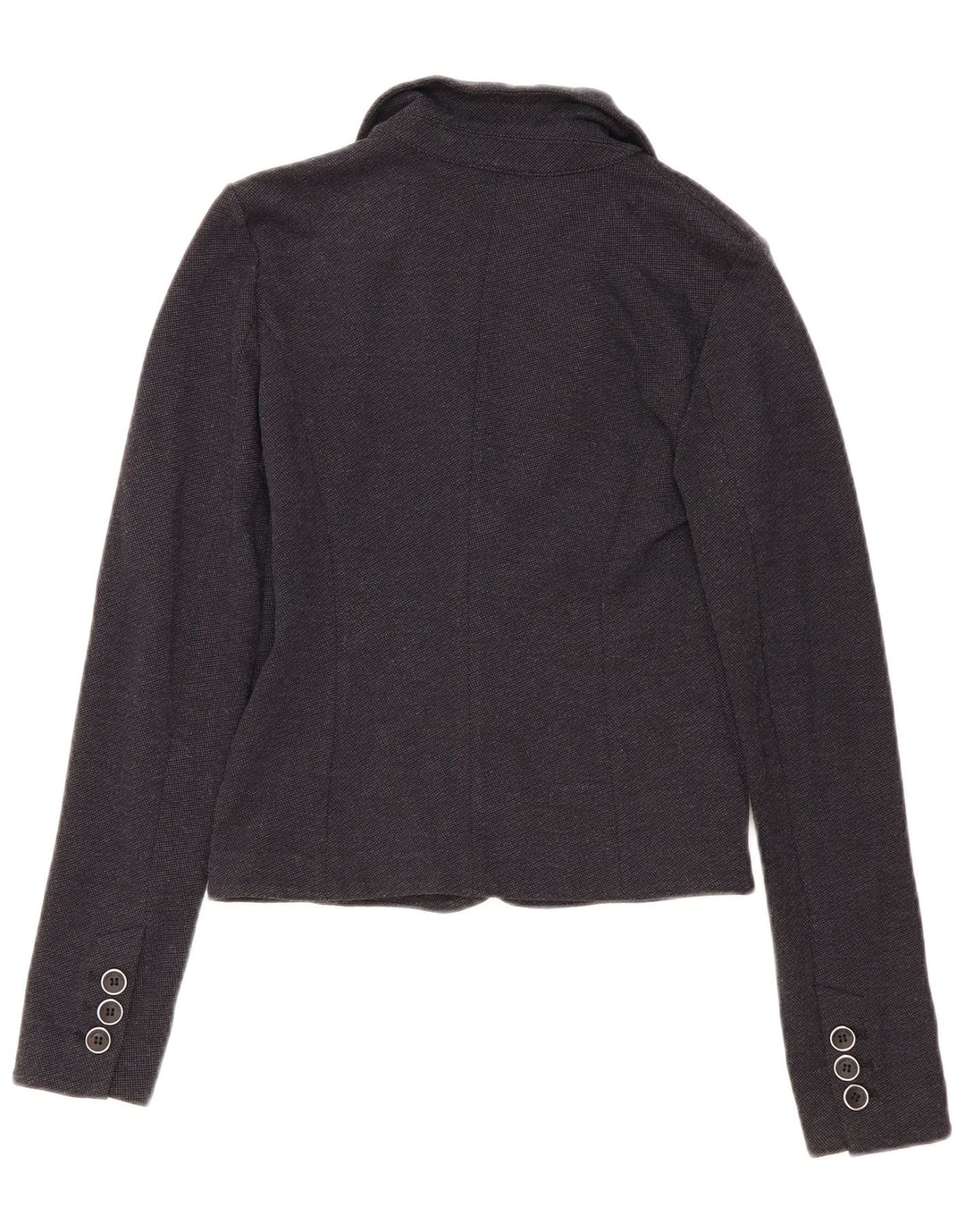 ARMANI JEANS Womens Crop 1 Button Blazer Jacket EU 40 Medium Navy Blue