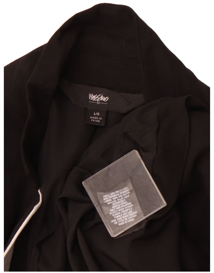 MOSSIMO Womens 1 Button Blazer Jacket UK 16 Large Black Colourblock