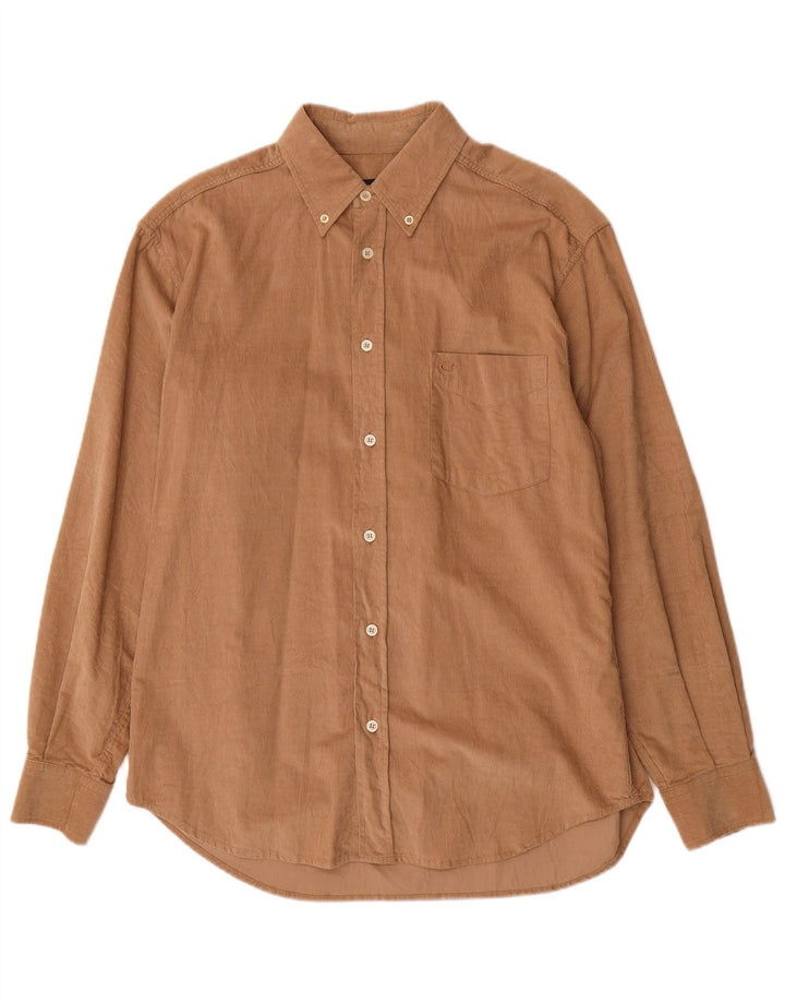 CARRERA Mens Corduroy Shirt Medium Brown Cotton