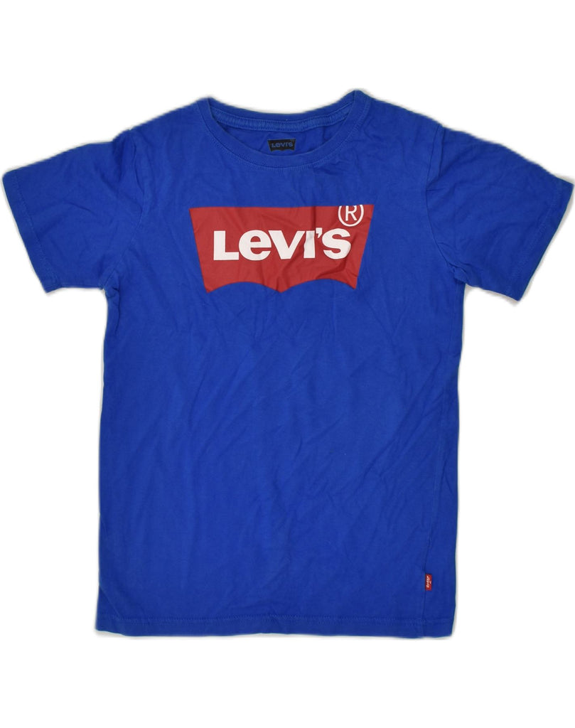 LEVI'S Boys Graphic T-Shirt Top 10-11 Years Medium Blue Cotton | Vintage Levi's | Thrift | Second-Hand Levi's | Used Clothing | Messina Hembry 