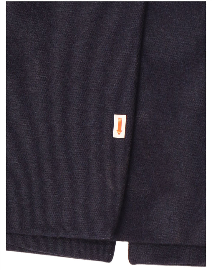 Hobbs Womens Longline 1 Button Blazer Jacket UK 8 Small Navy Blue Polyester
