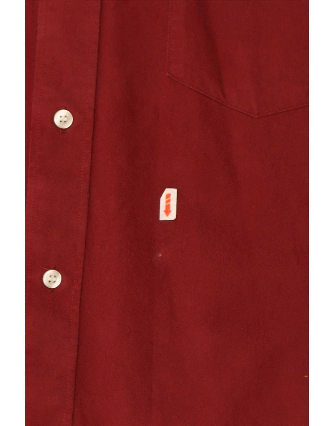 Fred Perry Mens Short Sleeve Shirt XL Maroon Cotton
