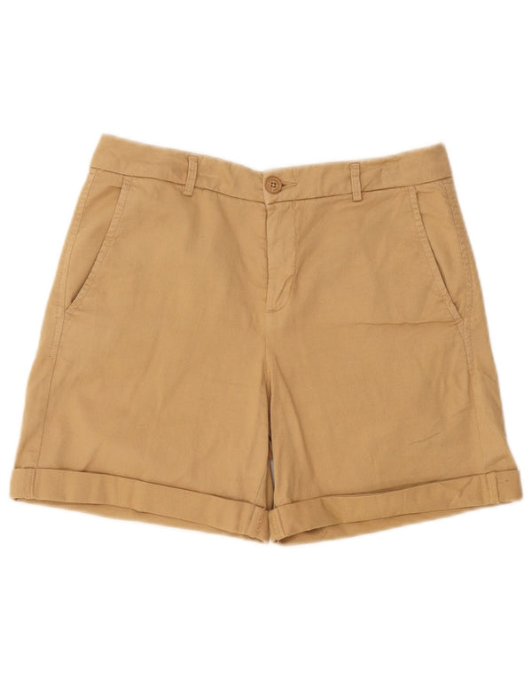 Benetton Womens Chino Shorts UK 6 XS W25 Beige Cotton