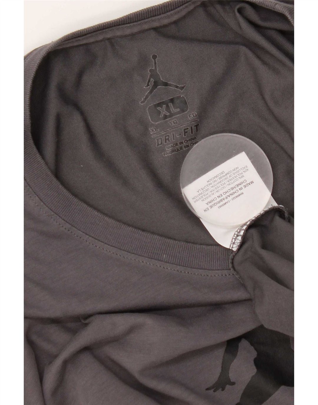 Jordan Mens Dri Fit Graphic Top Long Sleeve XL Grey Cotton