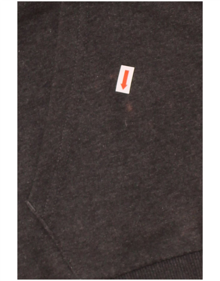 PUMA Mens Graphic Hoodie Jumper Large Grey Cotton