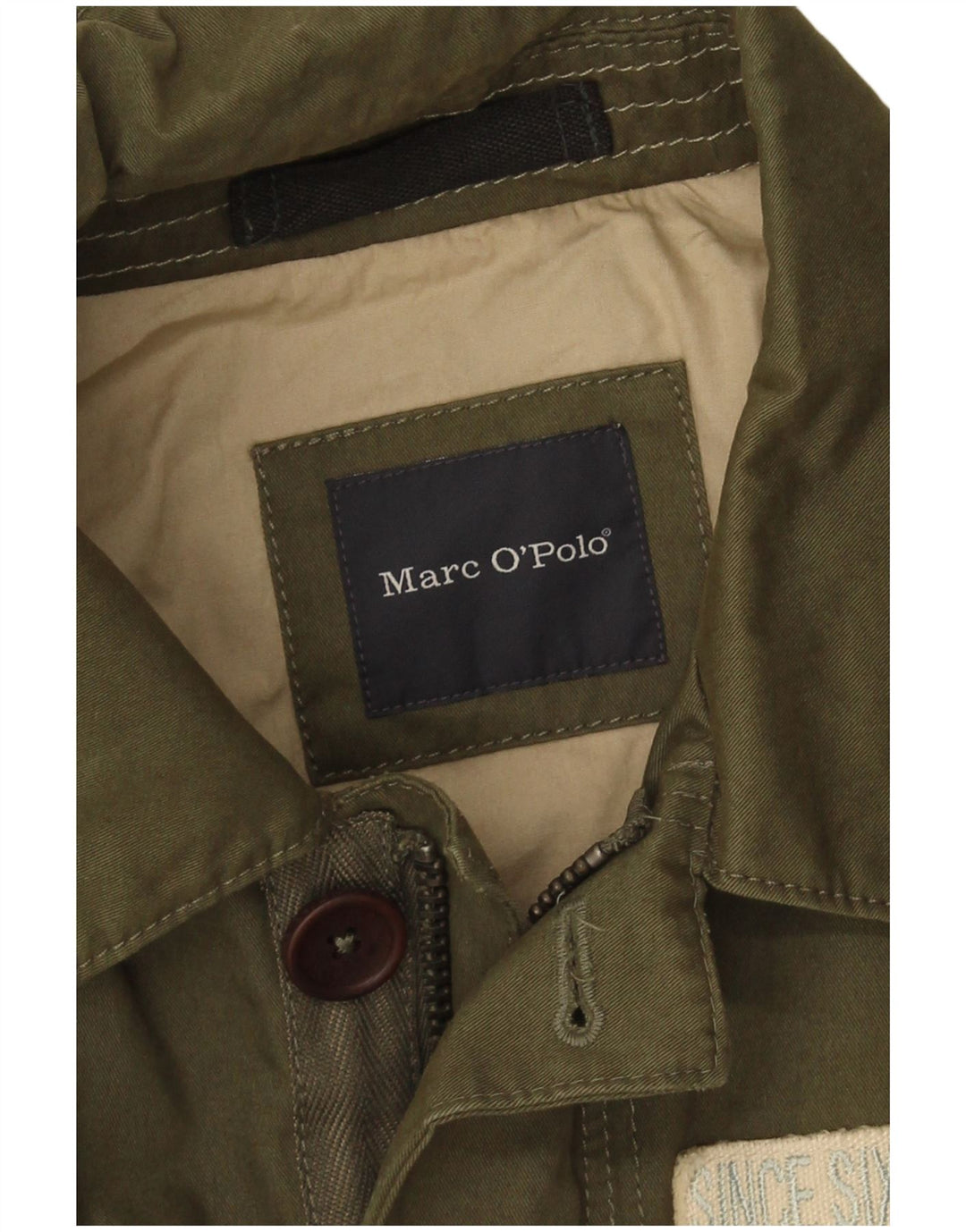 Marc O'Polo Mens Military Jacket UK 36 Small Green Army