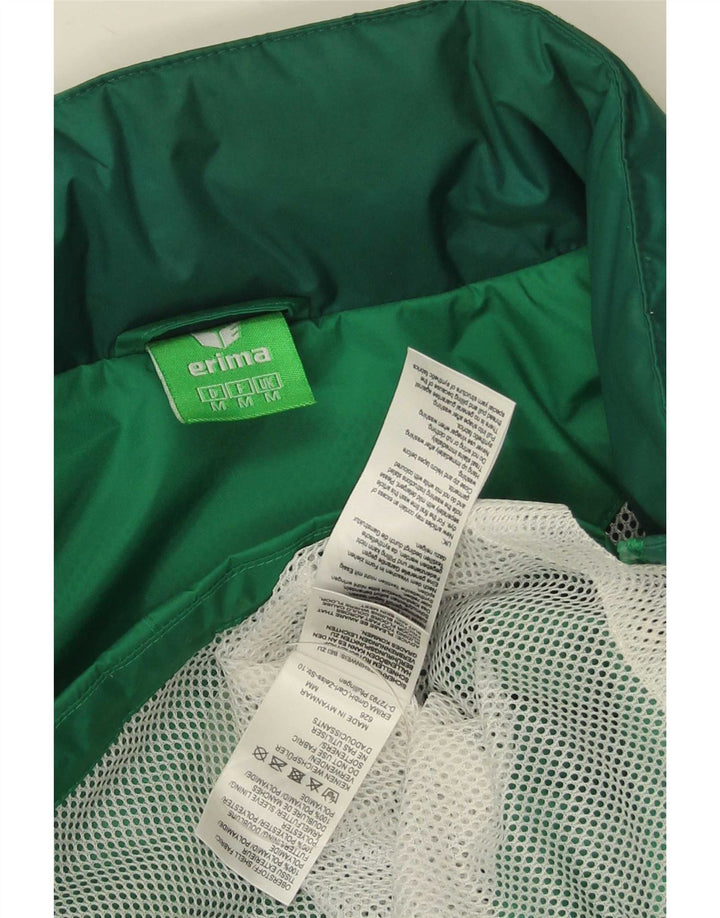 Erima Mens Hooded Rain Jacket UK 38 Medium Green Colourblock Polyamide