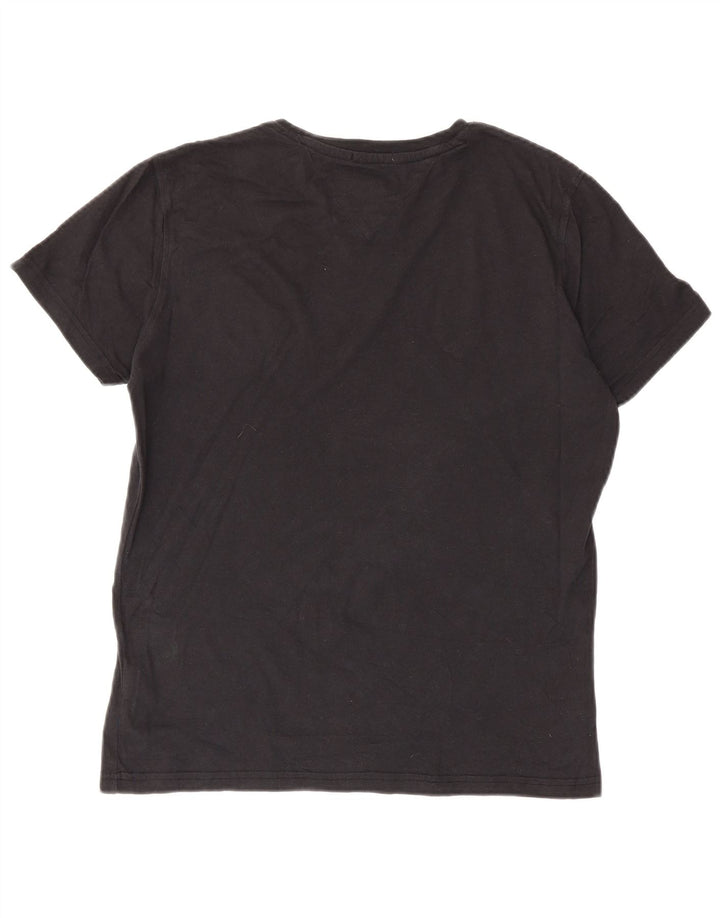 Tommy Hilfiger Mens T-Shirt Top Medium Black Cotton
