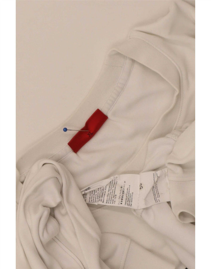 Hugo Boss Mens Graphic Sweatshirt Jumper XL White Cotton