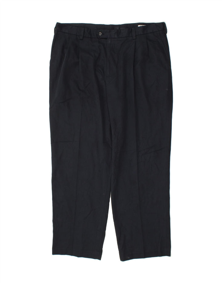 IZOD Mens Pegged Suit Trousers W40 L32 Navy Blue Polyester Vintage Izod and Second-Hand Izod from Messina Hembry 