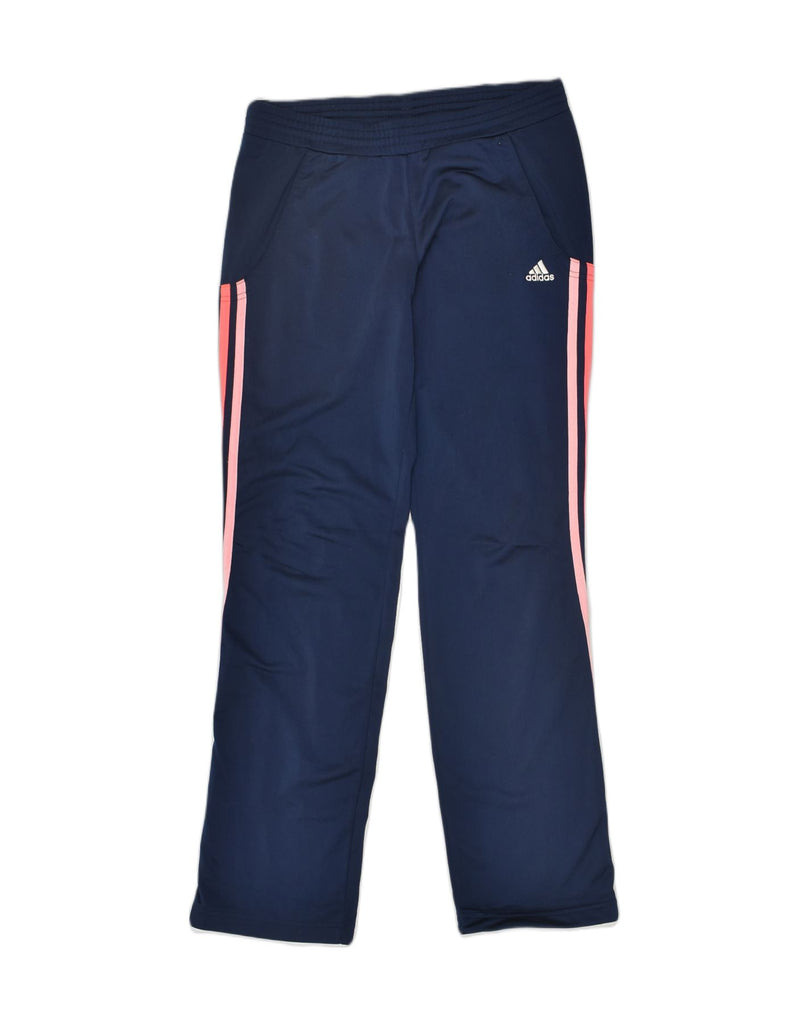 ADIDAS Womens Tracksuit Trousers UK 8-10 Small Navy Blue Polyester | Vintage Adidas | Thrift | Second-Hand Adidas | Used Clothing | Messina Hembry 