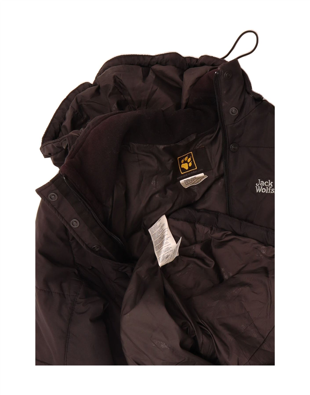 JACK WOLFSKIN Womens Hooded Padded Coat UK 10 Small Grey Polyester Vintage Jack Wolfskin and Second-Hand Jack Wolfskin from Messina Hembry 
