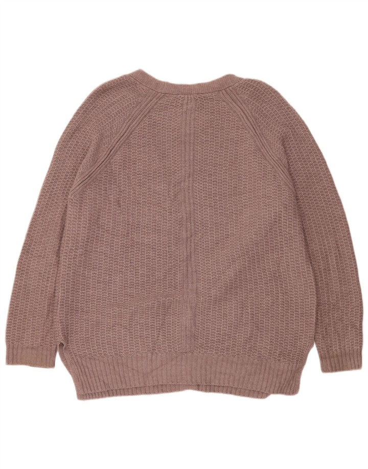 Fat Face Womens Oversized Open Cardigan Sweater UK 16 Large Brown Viscose