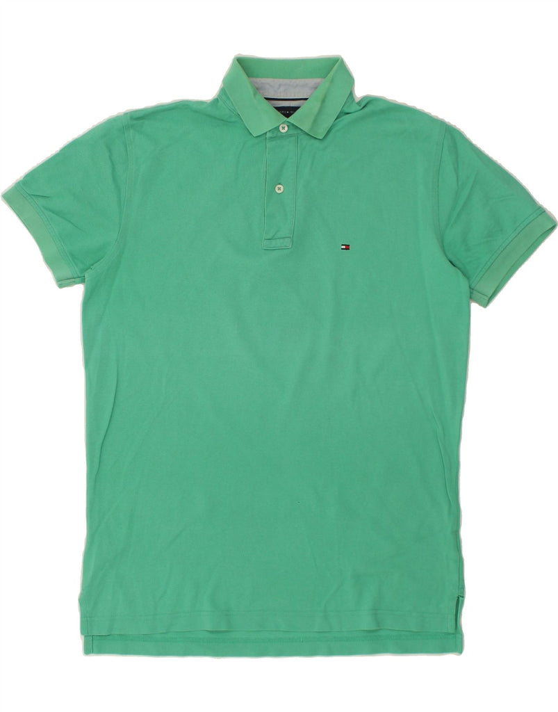 TOMMY HILFIGER Mens Polo Shirt Medium Green Cotton Vintage Tommy Hilfiger and Second-Hand Tommy Hilfiger from Messina Hembry 