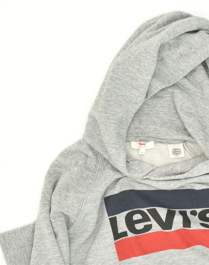 LEVI'S Mens Graphic Hoodie Jumper Small Grey Cotton | Vintage Levi's | Thrift | Second-Hand Levi's | Used Clothing | Messina Hembry 