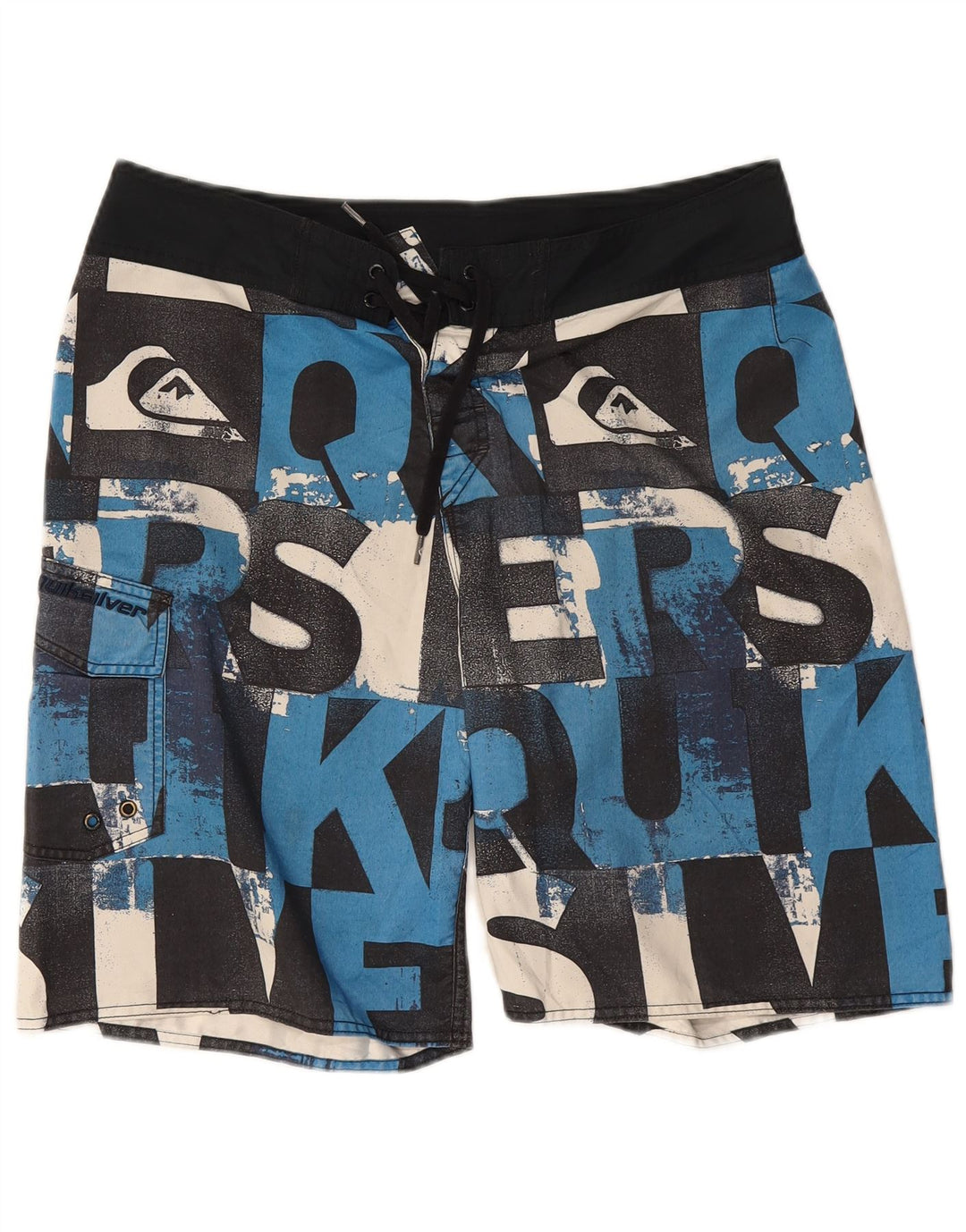Quiksilver Mens Graphic Swimming Shorts Large Black Polyester