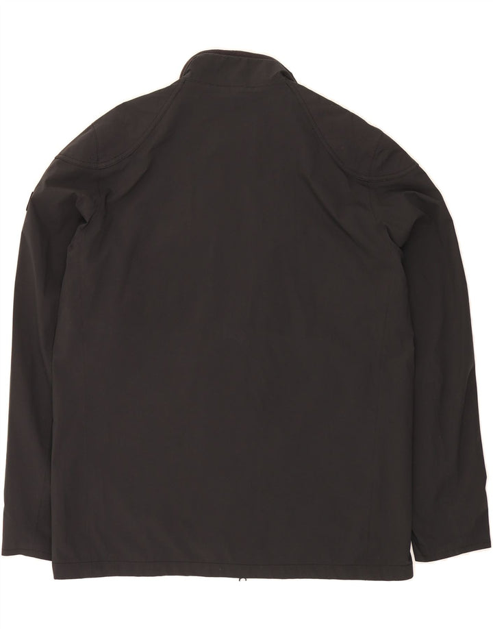 BARBOUR Mens Bomber Jacket UK 40 Large Black Polyester Vintage Barbour and Second-Hand Barbour from Messina Hembry 