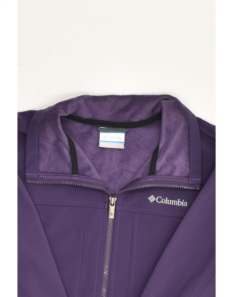 COLUMBIA Womens Windbreaker Jacket UK 14 Large Purple Polyester | Vintage Columbia | Thrift | Second-Hand Columbia | Used Clothing | Messina Hembry 