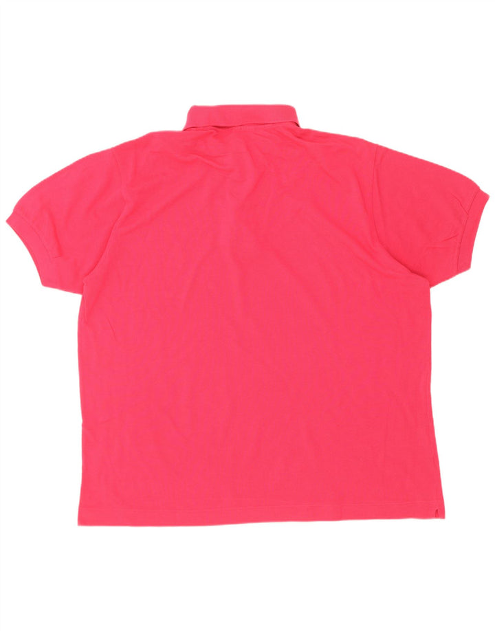 Lacoste Mens Polo Shirt Size 7 2XL Pink Cotton