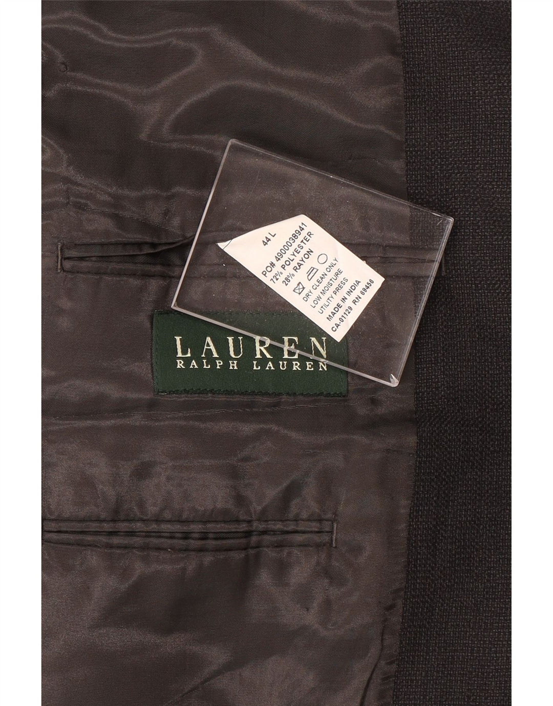 Ralph Lauren Mens Longline 2 Button Blazer Jacket UK 40 Large Grey