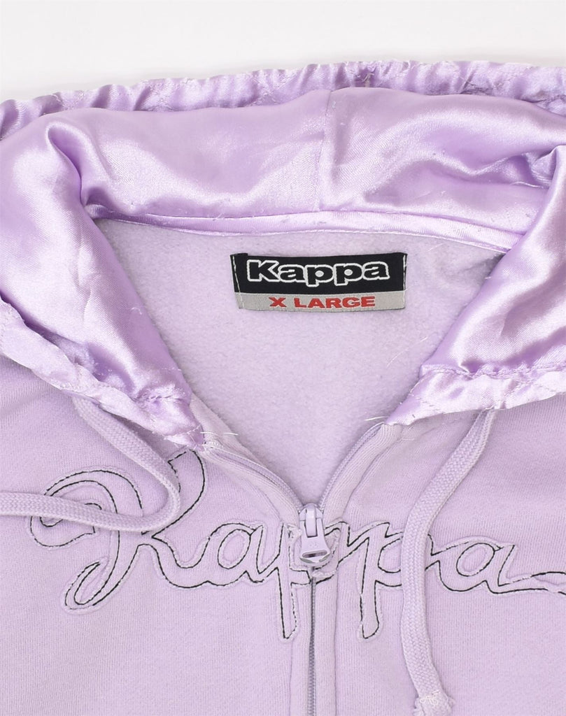 KAPPA Girls Zip Hoodie Sweater 15-16 Years XL Purple Cotton | Vintage | Thrift | Second-Hand | Used Clothing | Messina Hembry 