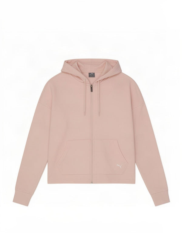 Puma Womens Zip Hoodie Sweater UK 16 Large Pink