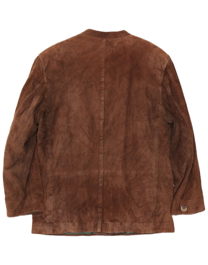 Schneiders Mens Suede Jacket UK 44 2XL Brown Leather Classic