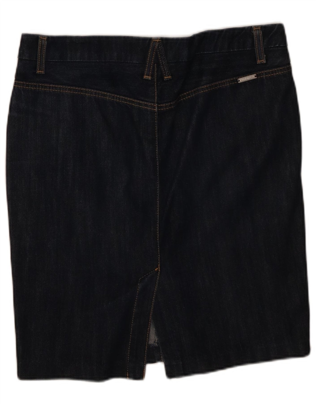 Sisley Womens Denim Skirt IT 42 Medium W32 Navy Blue Cotton