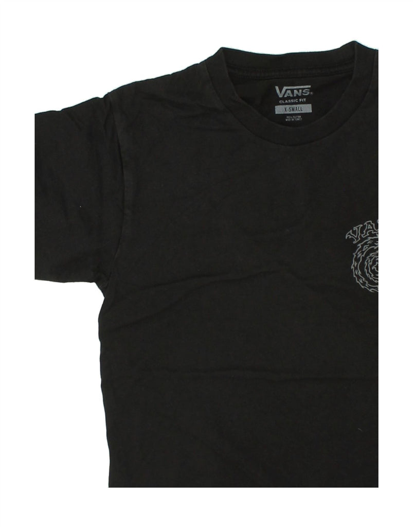 VANS Boys Classic Fit Graphic T-Shirt Top 4-5 Years XS Black Cotton | Vintage Vans | Thrift | Second-Hand Vans | Used Clothing | Messina Hembry 