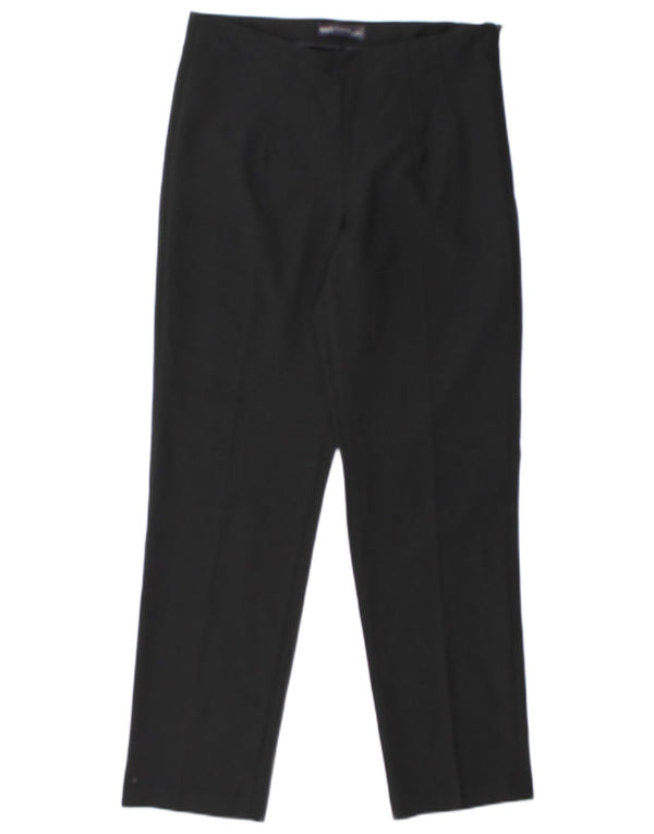 Marks & Spencer Womens Straight Casual Trousers UK 10 Small W27 L28 Black