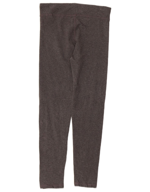 Champion Womens Graphic Leggings UK 14 Large  Grey Cotton