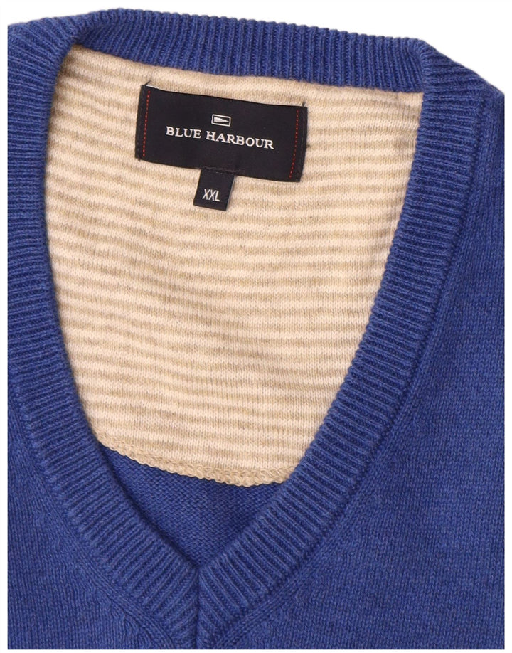 Marks & Spencer Mens Blue Harbour Vest Tank Top 2XL Blue Cotton