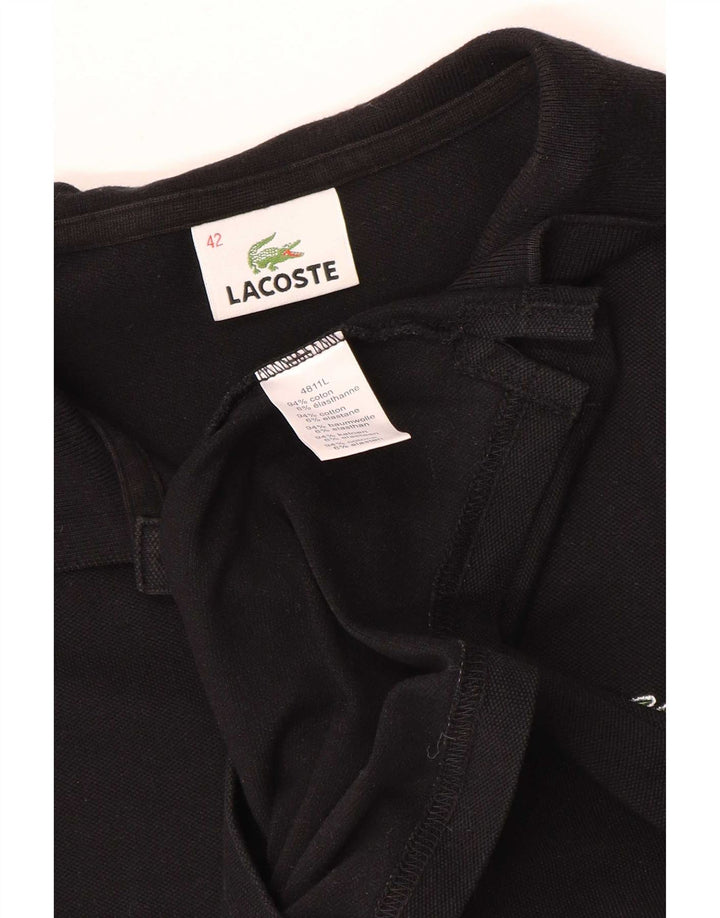 Lacoste Womens Polo Shirt Size 42 Large Black