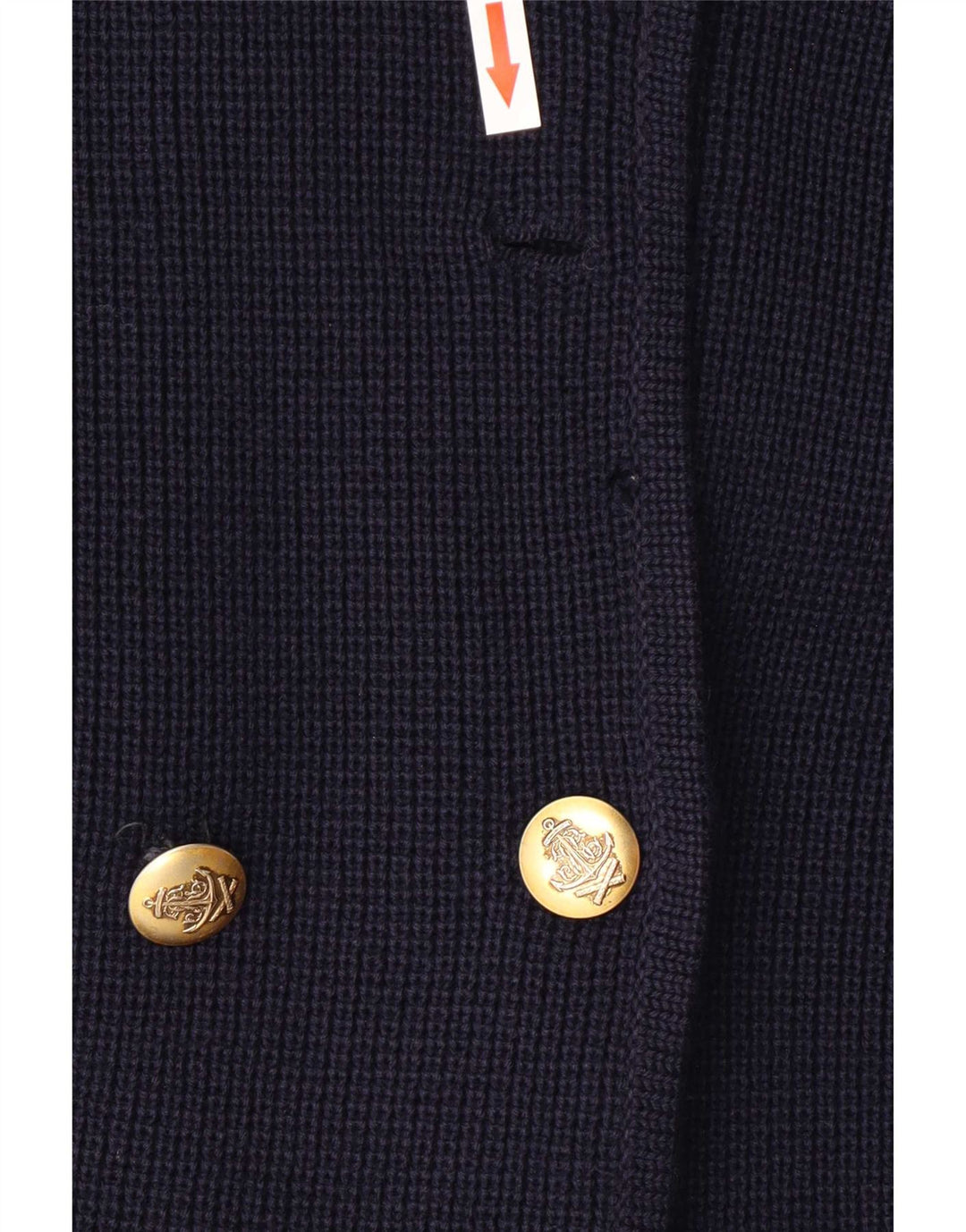 Vintage Womens Double Breasted Blazer Jacket UK 12 Medium Navy Blue