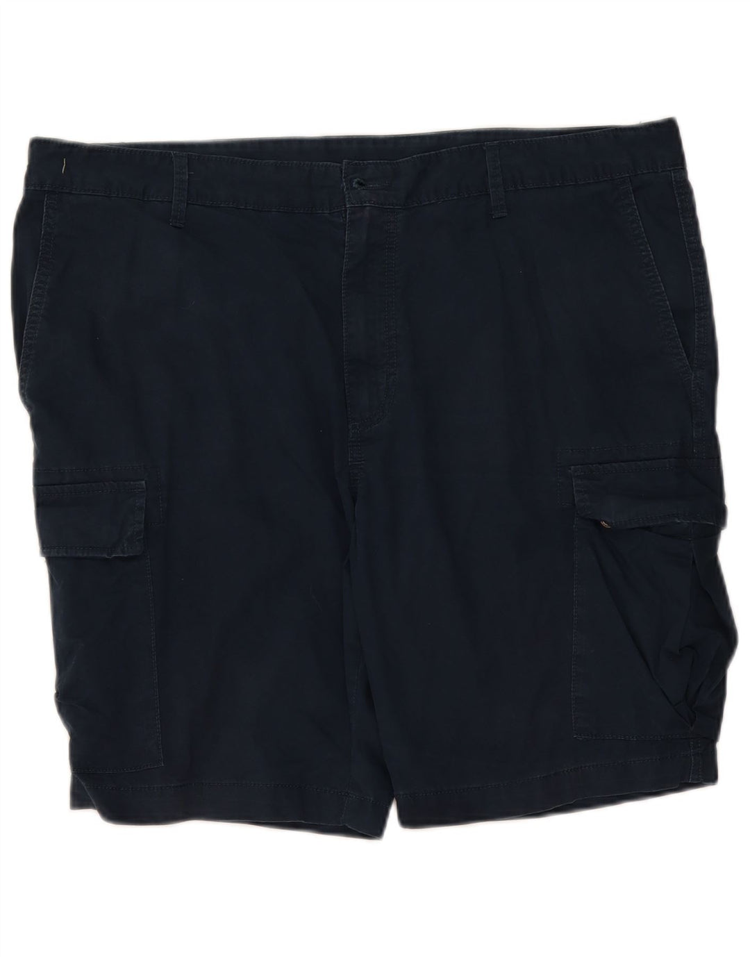 MARKS & SPENCER Mens Cargo Shorts W40 XL Navy Blue Cotton