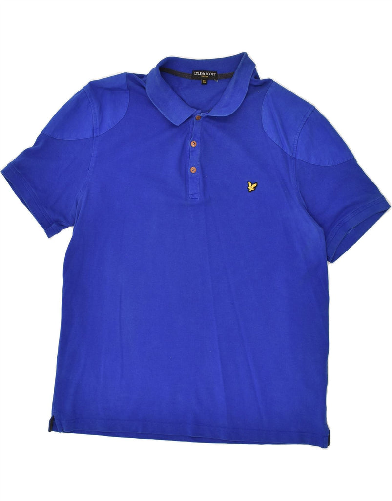 LYLE & SCOTT Mens Polo Shirt XL Blue Cotton | Vintage Lyle & Scott | Thrift | Second-Hand Lyle & Scott | Used Clothing | Messina Hembry 