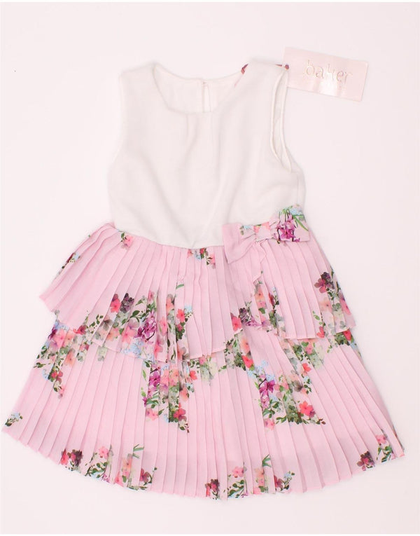 Ted Baker Baby Girls Sleeveless Tiered Dress 12-18 Months Pink Floral