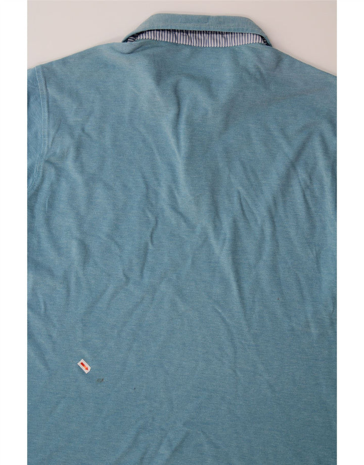 IZOD Mens Loose Fit Polo Shirt Large Blue Cotton Vintage Izod and Second-Hand Izod from Messina Hembry 