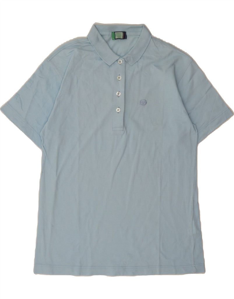 SERGIO TACCHINI Womens Polo Shirt IT 48 XL Blue Cotton Vintage Sergio Tacchini and Second-Hand Sergio Tacchini from Messina Hembry 
