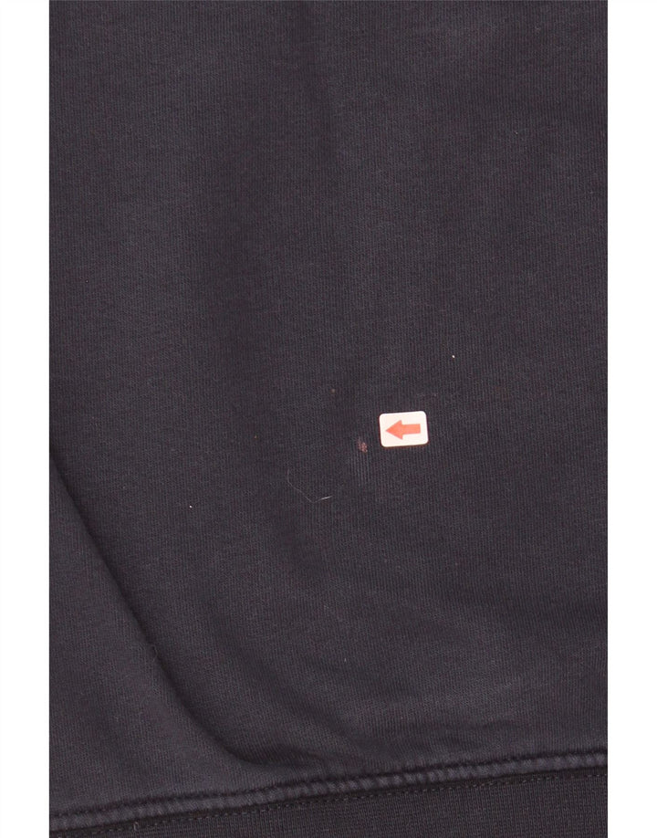 Champion Mens Graphic Hoodie Jumper Medium Navy Blue Cotton