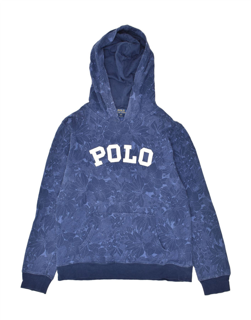 POLO RALPH LAUREN Boys Graphic Hoodie Jumper 15-16 Years XL  Navy Blue | Vintage Polo Ralph Lauren | Thrift | Second-Hand Polo Ralph Lauren | Used Clothing | Messina Hembry 