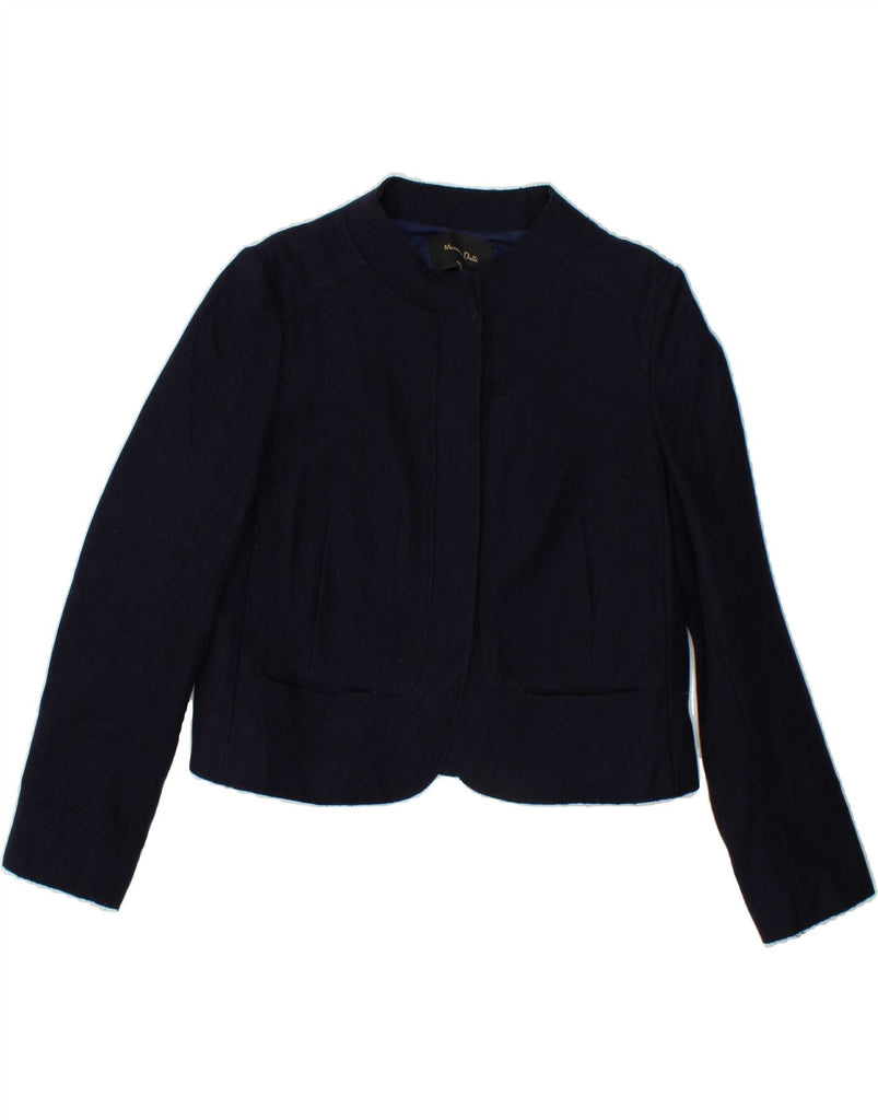 MASSIMO DUTTI Womens Blazer Jacket EU 42 Large Navy Blue Wool Vintage Massimo Dutti and Second-Hand Massimo Dutti from Messina Hembry 