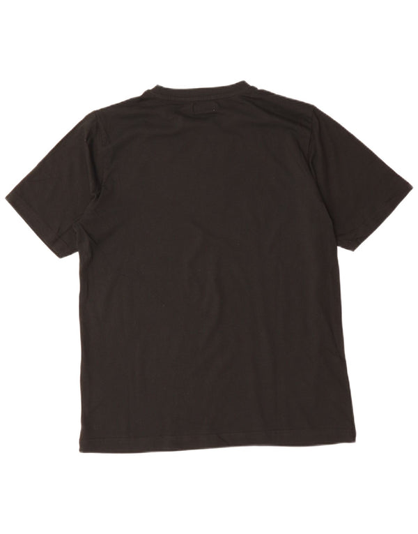 KAPPA Mens Graphic T-Shirt Top Medium Black Cotton