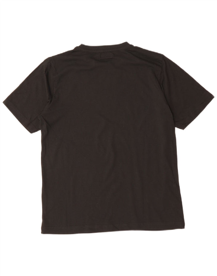 KAPPA Mens Graphic T-Shirt Top Medium Black Cotton