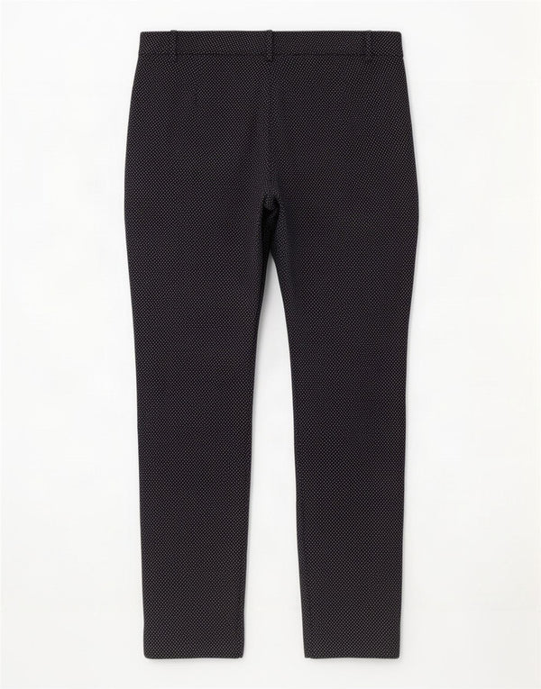 Zara Womens Slim Cropped Trousers EU 36 XS W26 L26 Navy Blue Spotted
