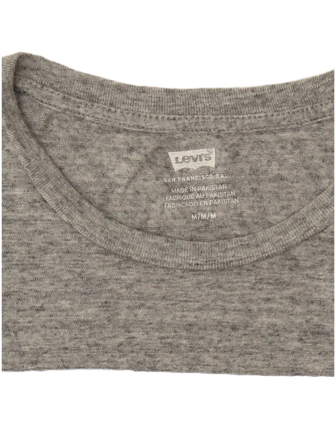 Levi's Womens Graphic T-Shirt Top UK 14 Medium Grey Flecked Logo