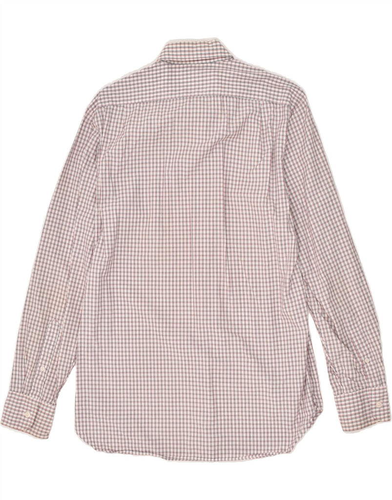 J. CREW Mens Shirt Size 15 15 1/2 Medium White Check Cotton | Vintage J. Crew | Thrift | Second-Hand J. Crew | Used Clothing | Messina Hembry 