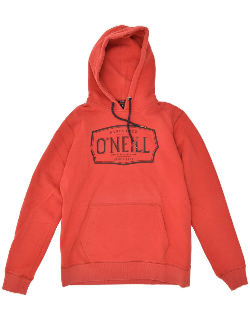 O'NEILL Mens Slim Fit Graphic Hoodie Jumper Medium Red Cotton | Vintage O'Neill | Thrift | Second-Hand O'Neill | Used Clothing | Messina Hembry 