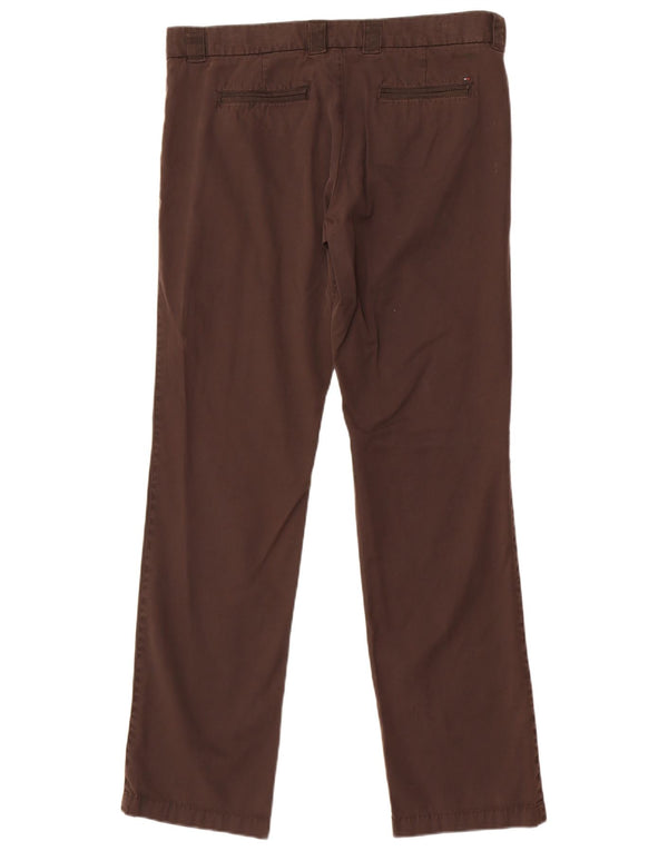 Tommy Hilfiger Womens Straight Chino Trousers US 10 Large W32 L32 Brown