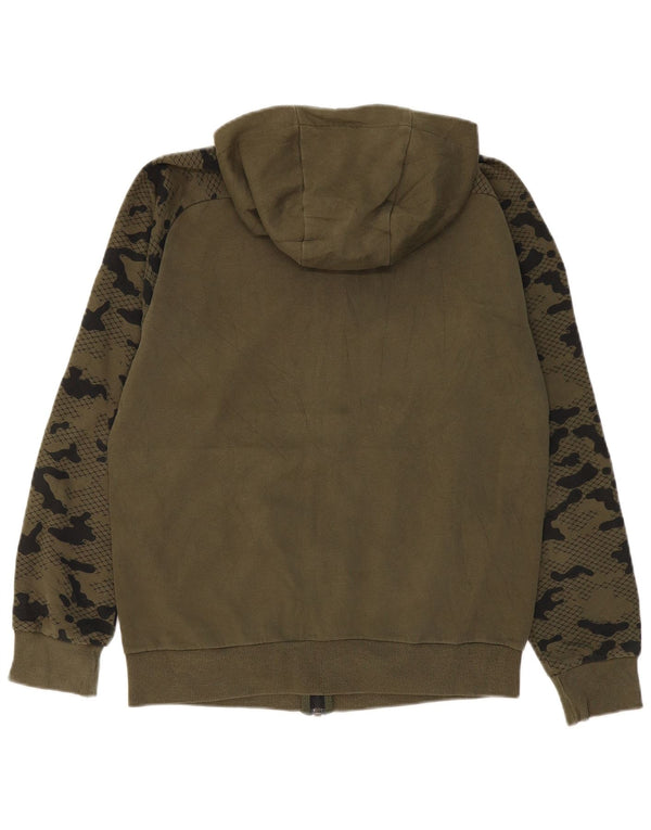 PUMA Mens Zip Hoodie Sweater Small Khaki Camouflage